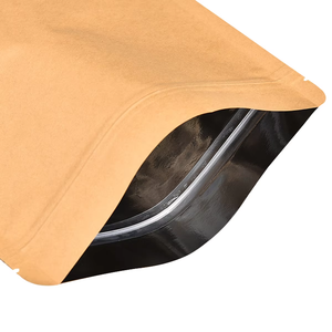 Personalize Custom Food Grade Recycled Brown Kraft Paper Bag Gravure Printed Zipper Top Logo Stand Ziplock Bag - Product Image 4