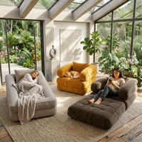 Meilleures ventes, vente en gros usine : Ensemble de canapé-lit modulaire sectionnel carré moderne et durable en tissu européen, extensible, compressé, pour salle de sport