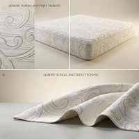 Tissu de matelas en jacquard à motifs enroulés de luxe |   Tissu orné pour taie d'oreiller et protège-matelas