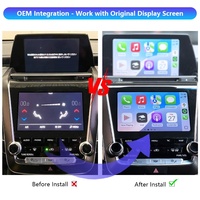 Módulo Decodificador Inalámbrico CarPlay Android Auto para Toyota Crown S220 ARS220 AZSH20 AZSH21 GWS224 RS 2018-2021 Actualización de Pantalla OEM