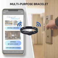 Bracelet NFC Coque de Noix de Coco en Cuir Boucle Magnétique sans Application Personnalisation 213 Cadeau NFC OEM/ODM Bracelet de Contrôle d'Accès Hôtelier