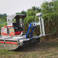 Récolteuse Amphibie Automatique Multifonctionnelle, Coupe-Herbe Hydraulique Sous-Marin, Lames Remplaçables, Largeur de Travail de 4 m, Haute Productivité