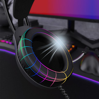 Casque de jeu filaire noir de haute qualité avec éclairage RGB, son 7.1, USB, étanche IPX6, chargement Micro USB, 50 mm