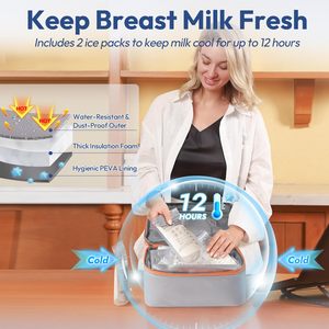 Breast Pump Bag Breast Milk Cooler Travel Bag with Ice Pack Double Layer Removable Breast Pump <b>Backpack</b> Insulated Cooler Bag - Product Image 4