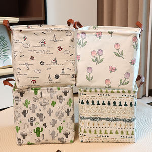 Kingwillow contenitore in tessuto per uso domestico panno sporco e giocattolo di stoccaggio con manico in corda di materiale pieghevole cesto della biancheria - Product Image 1