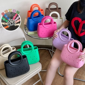 Sac fourre-tout unisexe personnalisé 2025 tendance en EVA, imperméable, pour voyage, plage, rangement, couleur bonbon, avec trous DIY - Product Image 2