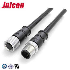 Jnicon Ip67 Ip68 M12 2 3 4 5 핀 방수 Led 태양 금 Matel 감지기 하드웨어 방수 커넥터 - Product Image 1