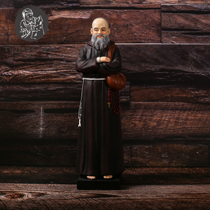 Estatua de 7 pulgadas Fray <span class=keywords><strong>Leopoldo</strong></span>, escultura de resina Fray <span class=keywords><strong>Leopoldo</strong></span>, decoración Fray <span class=keywords><strong>Leopoldo</strong></span> en Base, figurita, regalo religioso - Product Image 2