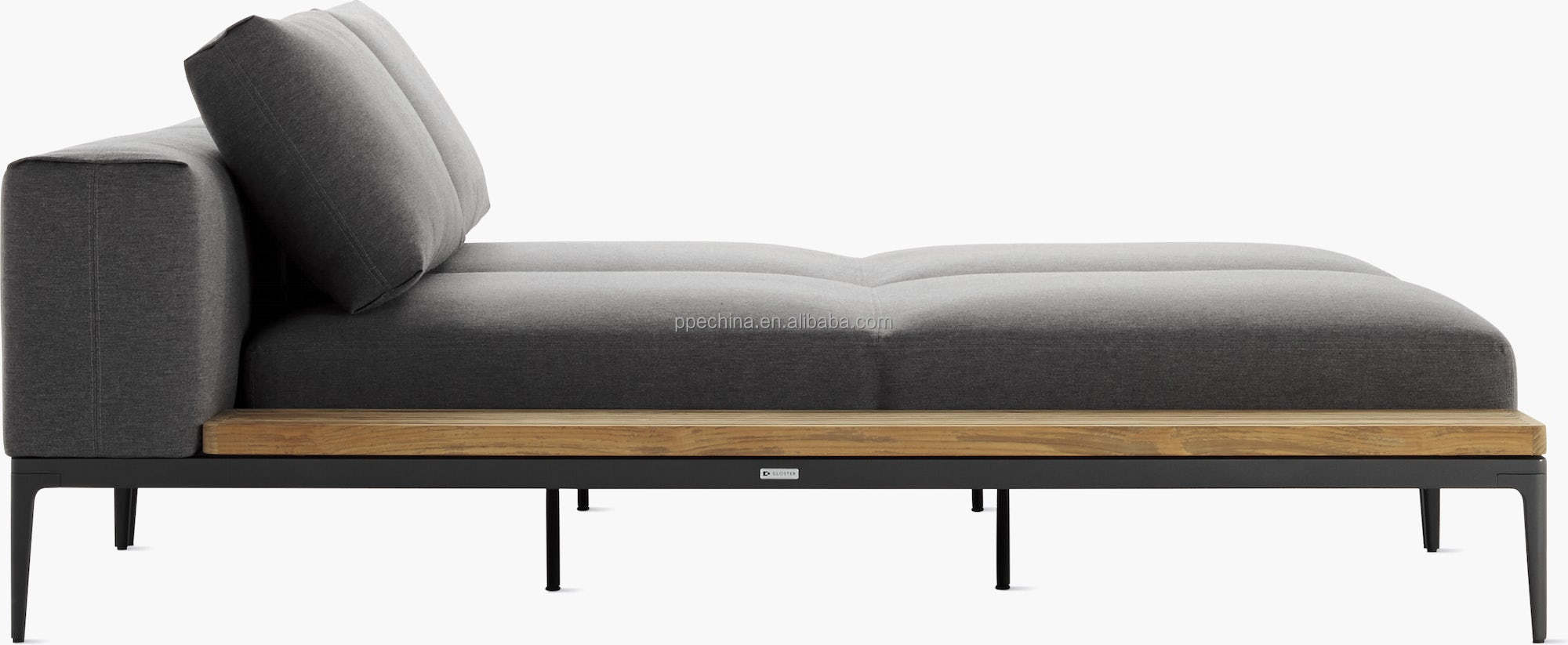 Outdoor Sofa Bed Luxury Modern Design Garden Leisure Set Steel Rattan Sofa Bed Wholesale Outdoor Sofa