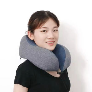Oreiller de voyage <span class=keywords><strong>en</strong></span> mousse à mémoire de forme personnalisé et économique pour avion, voiture, soutien cervical avec fonctions de sommeil et d'allaitement pour utilisation à l'hôtel - Product Image 1