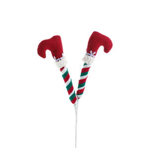 Adornos de LingKai para Eventos Temáticos de Santa Claus: Pierna de Elfo DIY, Gorro Tejido y Bastones de Caramelo - Product Image 5