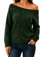 Pull en tricot personnalisé pour femme, pull à manches longues et coupe ajustée, haut chaud pour l'automne et l'hiver