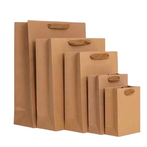 Bolsa de compras colorida con impresión de logotipo Suministros de embalaje personalizados para papel Kraft para pequeñas empresas - Product Image 4