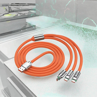 Kabel Data USB mikro Ultra cepat 6A 3 1 120W, kabel Data logam Zinc Alloy pengisi daya Cepat Super pengisian PVC jalinan Universal