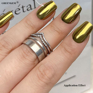 Conjunto 12 em 1 de Pó Acrílico Cromado Rosa Sólido para Unhas, Pó Cromado para Unhas, Pigmento em Pó, Pó Mágico Espelhado para Unhas - Product Image 5