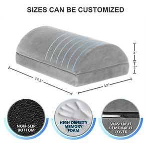 Poggiapiedi Ergonomico Personalizzato <span class=keywords><strong>a</strong></span> Doppio Strato con 2 Altezze Regolabili in Memory Foam per Ufficio - Product Image 2