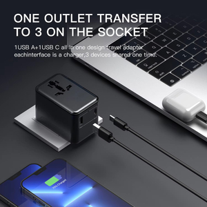 Rallonge Adaptateur de voyage multi-prises dans le monde Adaptateur de charge pour téléphones portables Adaptateur de voyage rapide Chargeur USB Type-C - Product Image 4