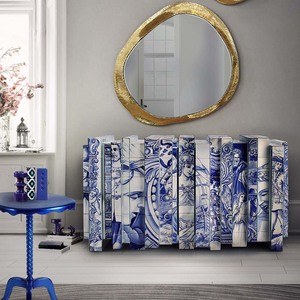 Bocadolobo Heritage Sepia Aparador Artístico Lujo Palace Style Gabinete de madera maciza Credenza Muebles personalizados - Product Image 2