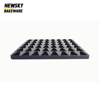 Moule à gâteau au fromage rectangulaire professionnel 48 alvéoles, écologique, antiadhésif, grande capacité, en acier inoxydable noir, pour pâtisserie