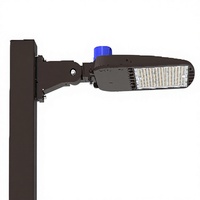 Luminaire LED d'extérieur CCT et puissance sélectionnables ETL DLC 5.1 140LPW, type Shoebox, pour parking, avec photocellule