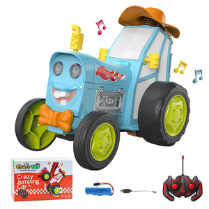 Voitures RC sauteuses avec musique et lumières, véhicule télécommandé infrarouge, camion jouet amusant qui marche sur son côté droit pour enfants - Product Image 1
