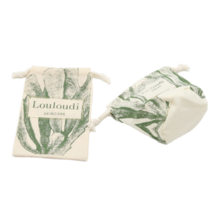 Pochette à cordon en coton et lin de haute qualité pour cosmétiques et soins de la peau, sac à maquillage anti-poussière en coton avec logo personnalisé imprimé, idéal pour les cadeaux - Product Image 2