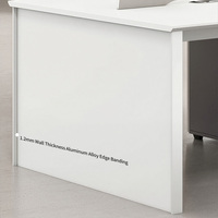 Poste de travail modulaire pour bureau avec cloison, table de travail pour employés avec serrure à combinaison mécanique et ventilateur de refroidissement pour employés de bureau