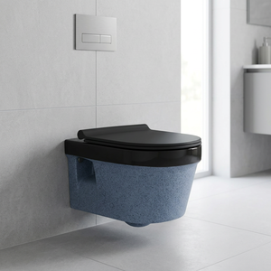 Art Designer Bois Blanc Double Couleur Montage Mural Accroché Siège de Toilette Commode Salle de Bain Placard WC Sanitaire - Product Image 2