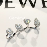 Bagues tendance pour femmes, styles hip-hop et bijoux pour femme, or 14K/18K avec diamants de laboratoire, Anillos Para Mujer