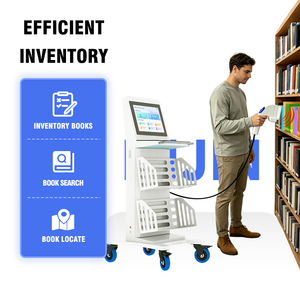Xe đẩy kiểm kê kho hàng Mijin Silver RFID, xe đẩy lưu trữ thư viện, xe đẩy kiểm kê UHF RFID, kính cường lực, giao thức ISO 15693, đầu đọc di động Windows 10 - Product Image 2