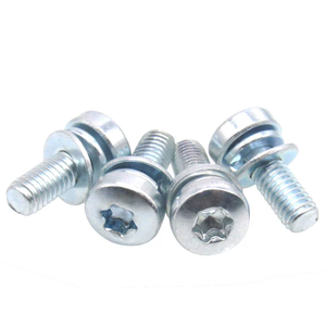 Vis à tête cylindrique Torx à <span class=keywords><strong>six</strong></span> lobes en acier au carbone zingué avec rondelle M3 X 16mm M4 M5 M6 M8 Vis à trois combinaisons - Product Image 2