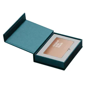 Custom Luxury Cardboard NFC Visa Card VIP Membership Giftcard Box Trading Credit Card Gift Box Packaging For Credit Card
