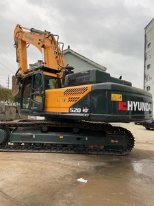 Excavatrice sur chenilles d'occasion Hyundai R520LVS 52 tonnes, moteur Cummins d'origine coréenne, pour travaux miniers lourds, faible nombre d'heures de fonctionnement, complète - Product Image 3