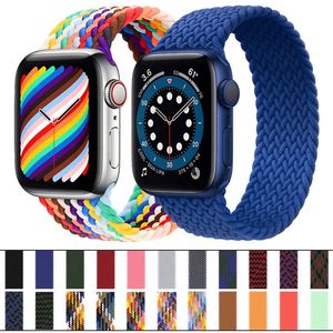 Bucle elástico de nailon de tela trenzada <span class=keywords><strong>2022</strong></span> para <span class=keywords><strong>Apple</strong></span> <span class=keywords><strong>Watch</strong></span> Band 44mm <span class=keywords><strong>40mm</strong></span> 38mm 42mm 1 pulsera para Iwatch Strap Solo - Product Image 1