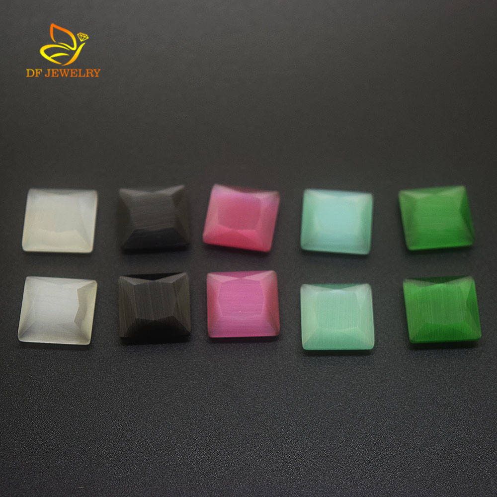 Wholesale Square Synthetic Cat's Eye Gemstone Top Quality