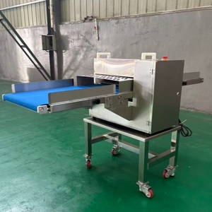 Machine de découpe de viande fraîche entièrement automatique, utilisée pour le transport horizontal et la découpe industrielle de cubes de viande congelée, trancheuse à viande - Product Image 6