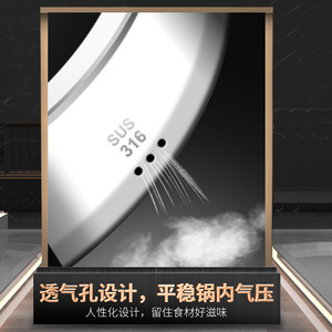 Couvercle de casserole en acier inoxydable 316 avec couvercle en verre trempé universel pour la cuisson des aliments à la vapeur, poignée en bois - Product Image 5