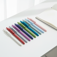 Nouveau stylo gel pression couleur Morandi 0,5 mm, encre multicolore, personnalisable avec logo, papeterie étudiante, cadeau publicitaire en plastique avec colle en spray