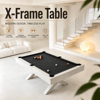 Table de billard de luxe moderne de haute qualité avec plateau en ardoise 7/8/9 pieds, rails en bois massif pour usage intérieur