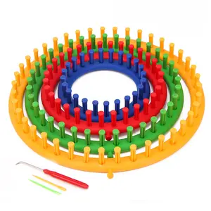 Easy to operate and easily improve weaving efficiency round and square plastic knitting loom set