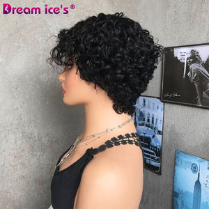 Perruques bouclées <span class=keywords><strong>de</strong></span> <span class=keywords><strong>cheveux</strong></span> humains perruque bob courte pour les femmes ombre couleur pleine machine faite pas cher perruque <span class=keywords><strong>de</strong></span> <span class=keywords><strong>cheveux</strong></span> humains brésiliens <span class=keywords><strong>cheveux</strong></span> humains - Product Image 3