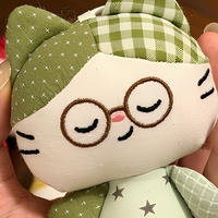 Porte-clés chat en peluche patchwork, pendentif animal en tissu doux, breloque pour sac, cadeau