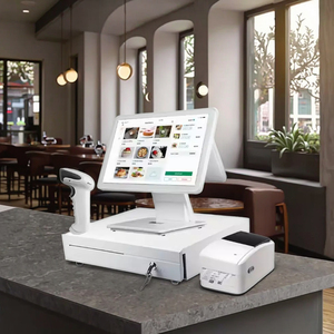 Chất lượng cao Màn hình kép tất cả trong một máy POS Windows tiền mặt đăng ký POS thiết bị đầu cuối 15.6 inch cảm ứng màn hình Màn hình - Product Image 1