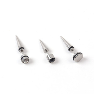 Zaya Body Jewelry Par de Túneles y Plugs de Acero Inoxidable 316L para Agrandamiento de Orejas, Kit de Calibres 1/2 9/16 00g-14g (9/16") - Product Image 1