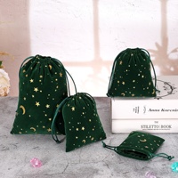 Sacs à bijoux en velours de luxe avec logo personnalisé, pochettes à cordon en suède pour bijoux, sacs cadeaux