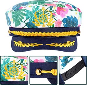 Capitán marinero sombrero yate <span class=keywords><strong>barco</strong></span> sombrero ajustable náutico fiesta sombrero Cosplay <span class=keywords><strong>disfraz</strong></span> para fiesta <span class=keywords><strong>de</strong></span> yate - Product Image 3