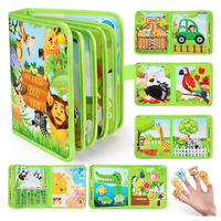 Giocattolo Educativo Ecologico per Bambini in Età Prescolare, Pannello Sensoriale, Regalo da Viaggio per Bambini, Libro Silenzioso Montessori in Feltro a Tema Oceano