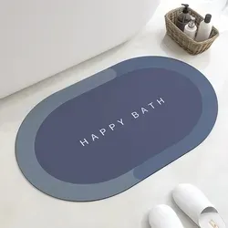 Usine vente haute qualité anti-dérapant salle de bain tapis articles ménagers doux diatomite tapis séchage rapide tapis de bain absorbant l'eau