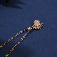 2 pièces femmes hommes mode saint valentin bijoux or soleil argent bleu Zircon lune pendentif magnétique Couple correspondant colliers