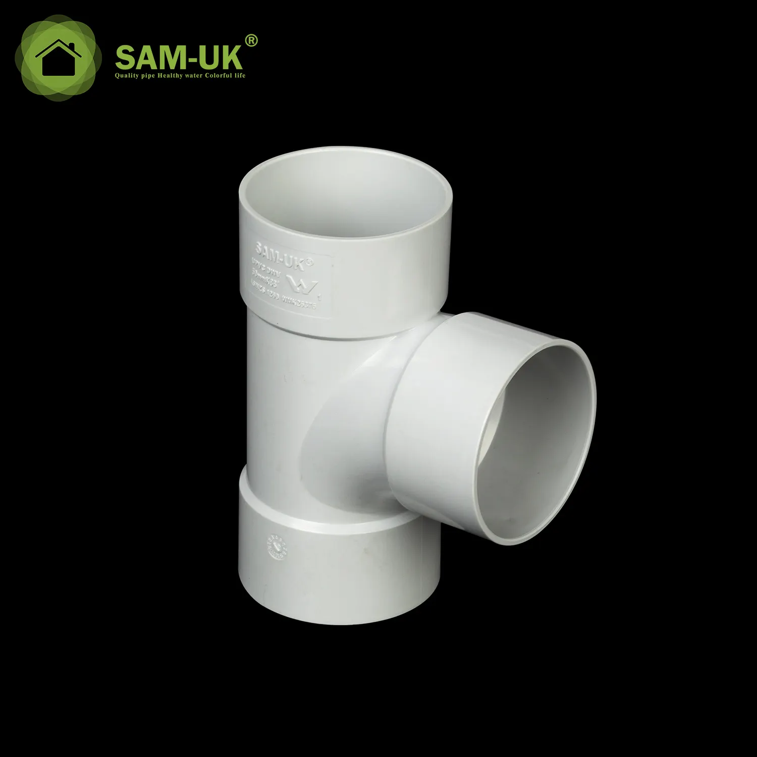 SAM-UK Astm D2665 Drainage Plastic Druk 3 Manier Elleboog Pvc 4 Inch Tee Buisleidingen Aansluitingen